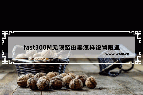 fast300M无限路由器怎样设置限速