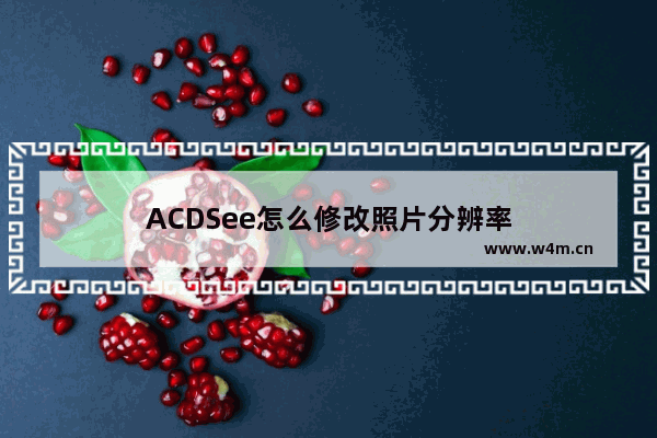 ACDSee怎么修改照片分辨率