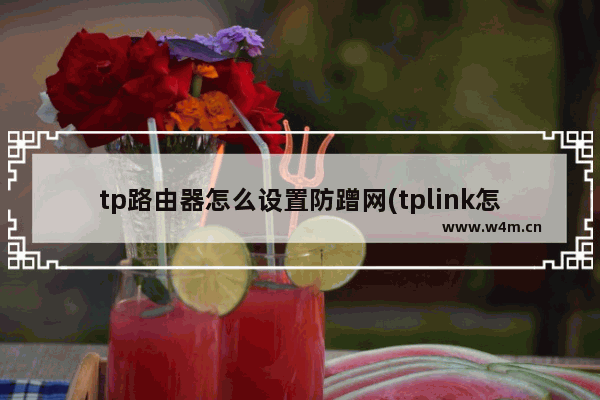 tp路由器怎么设置防蹭网(tplink怎样设置防蹭网)