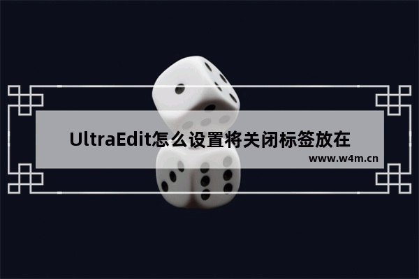 UltraEdit怎么设置将关闭标签放在分隔行