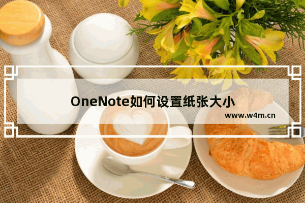 OneNote如何设置纸张大小