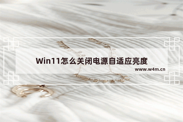 Win11怎么关闭电源自适应亮度