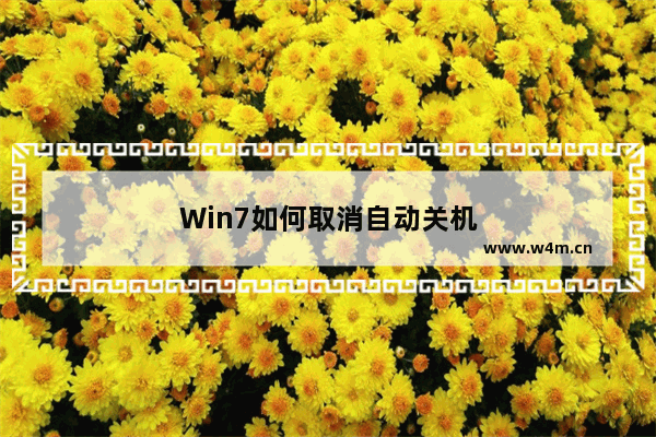 Win7如何取消自动关机