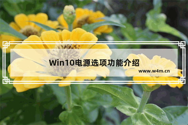 Win10电源选项功能介绍