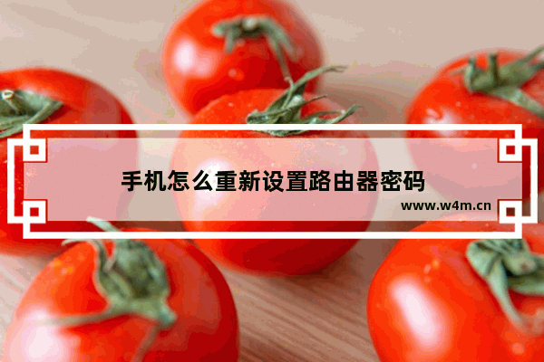 手机怎么重新设置路由器密码