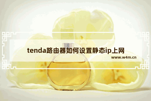 tenda路由器如何设置静态ip上网