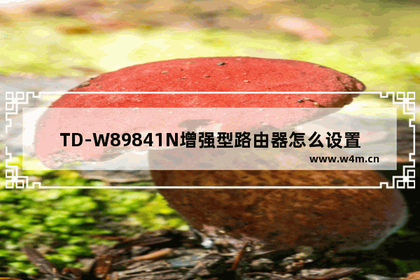 TD-W89841N增强型路由器怎么设置wifi宽带控制?