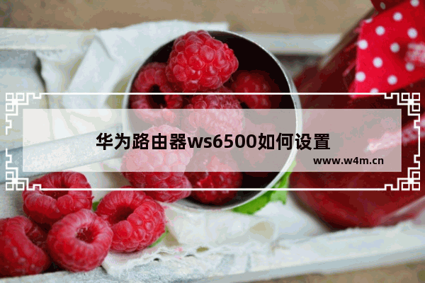 华为路由器ws6500如何设置