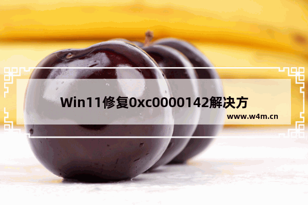 Win11修复0xc0000142解决方法