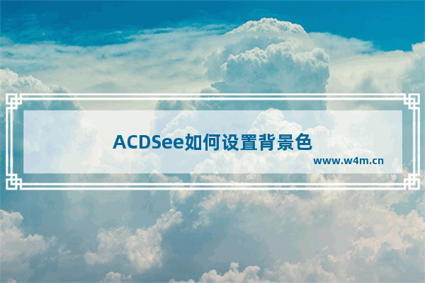 ACDSee如何设置背景色