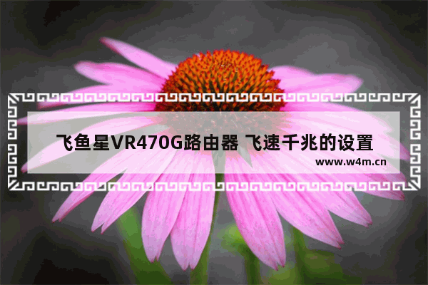 飞鱼星VR470G路由器 飞速千兆的设置任你遨游