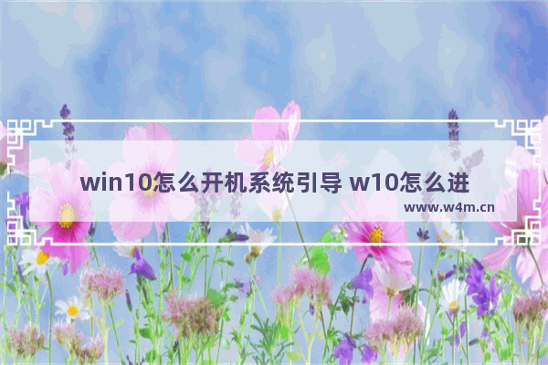 win10怎么开机系统引导 w10怎么进入启动引导项选择模式