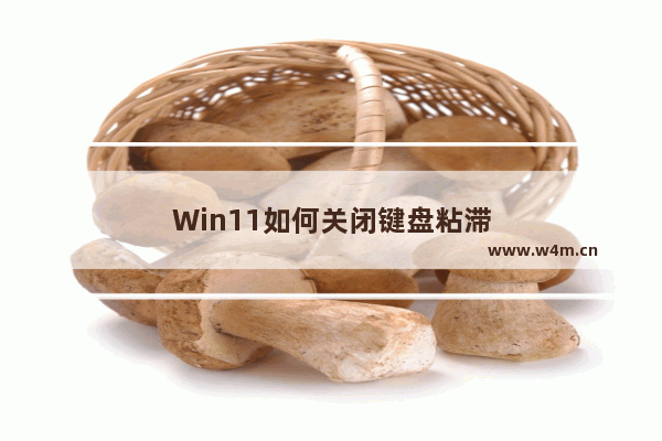 Win11如何关闭键盘粘滞