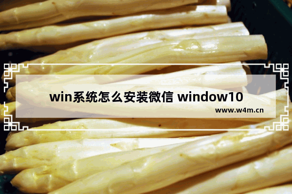 win系统怎么安装微信 window10系统怎么安装微信