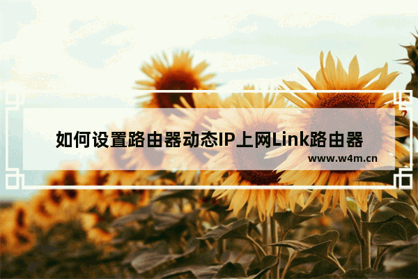 如何设置路由器动态IP上网Link路由器动态IP上网怎么设置