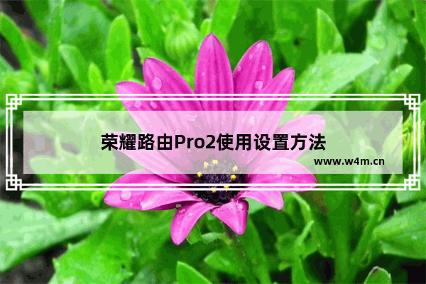 荣耀路由Pro2使用设置方法