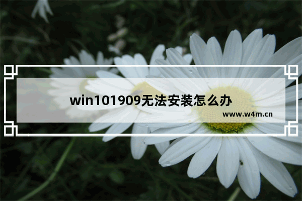 win101909无法安装怎么办