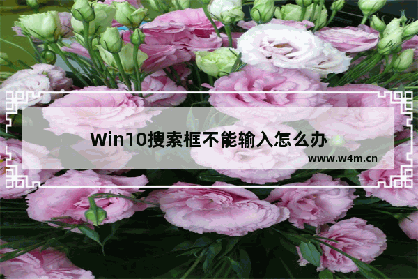 Win10搜索框不能输入怎么办