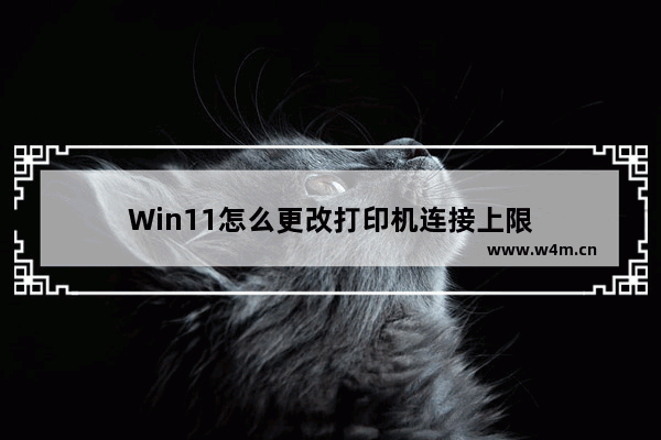 Win11怎么更改打印机连接上限