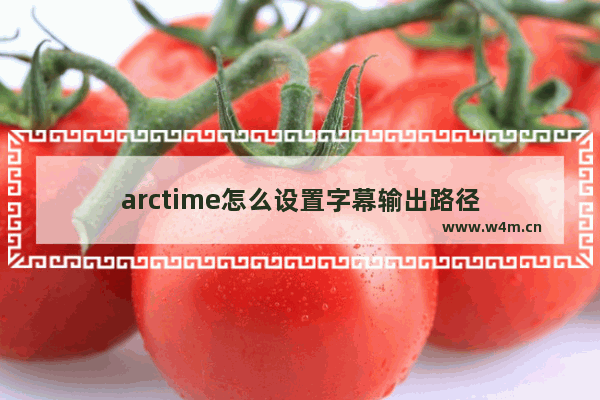 arctime怎么设置字幕输出路径