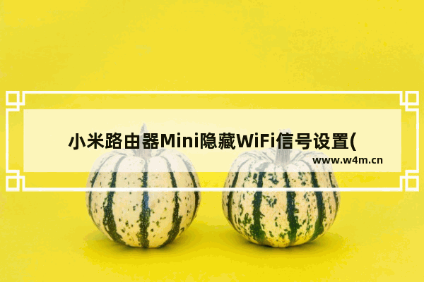 小米路由器Mini隐藏WiFi信号设置(小米路由器Mini隐藏WiFi信号设置)