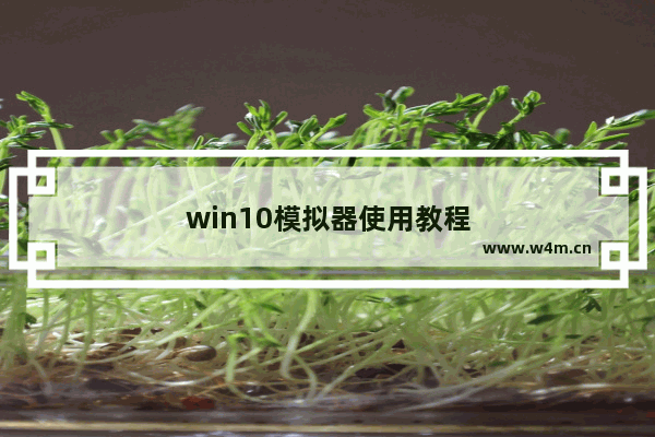 win10模拟器使用教程