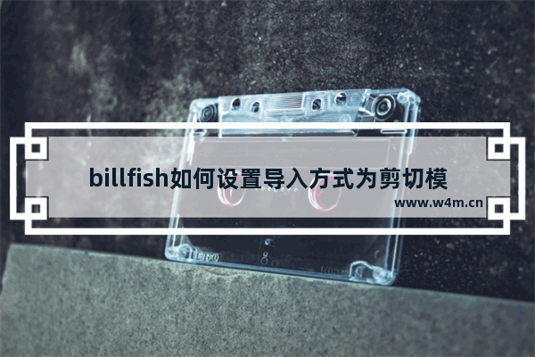 billfish如何设置导入方式为剪切模式