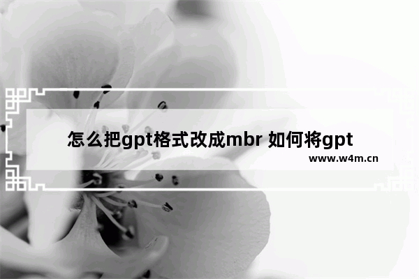 怎么把gpt格式改成mbr 如何将gpt转换成mbr