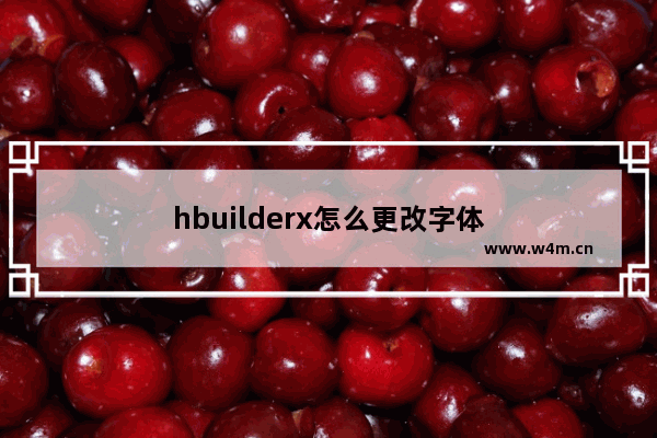 hbuilderx怎么更改字体