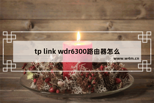 tp link wdr6300路由器怎么设置