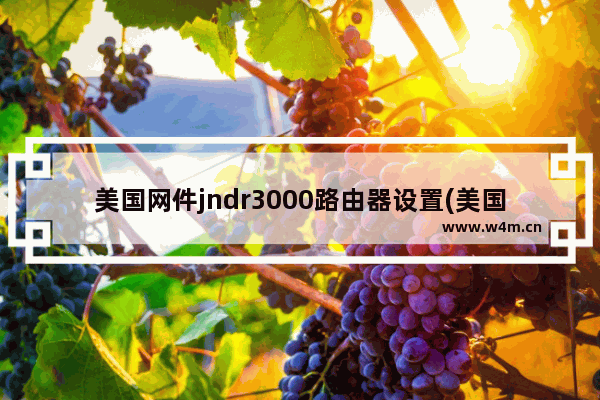 美国网件jndr3000路由器设置(美国网件路由器设置密码)