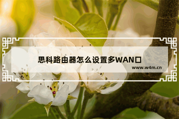 思科路由器怎么设置多WAN口