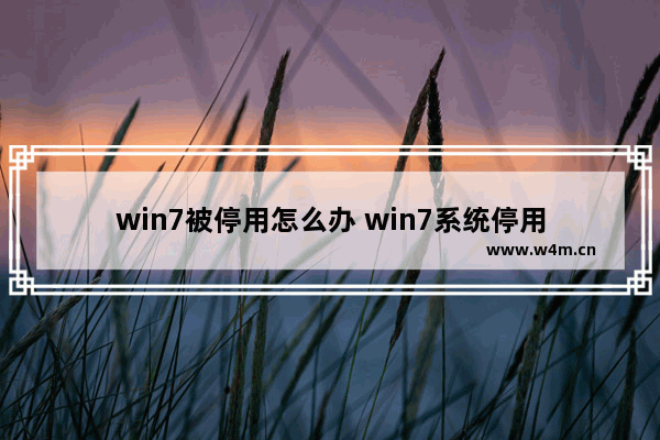 win7被停用怎么办 win7系统停用