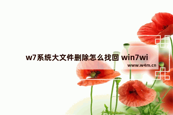 w7系统大文件删除怎么找回 win7windows文件夹太大清理方法