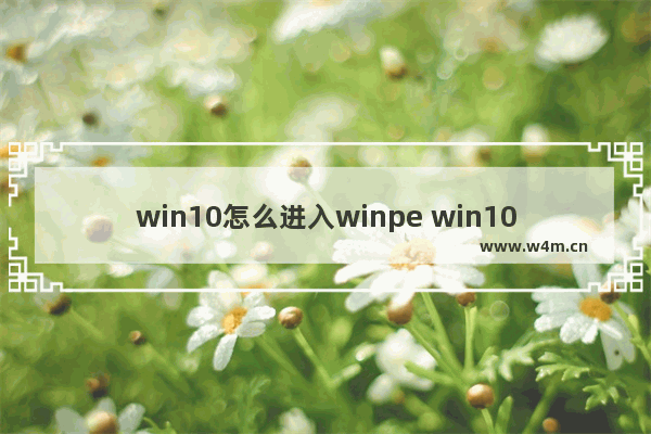 win10怎么进入winpe win10怎么进入winre