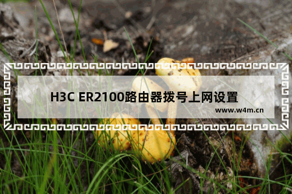 H3C ER2100路由器拨号上网设置 H3C路由器共享上网设置图文方法