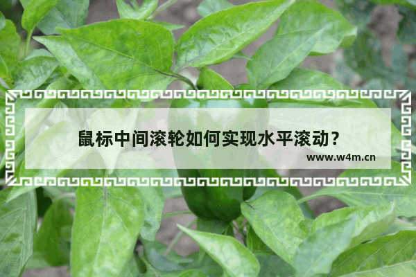 鼠标中间滚轮如何实现水平滚动？