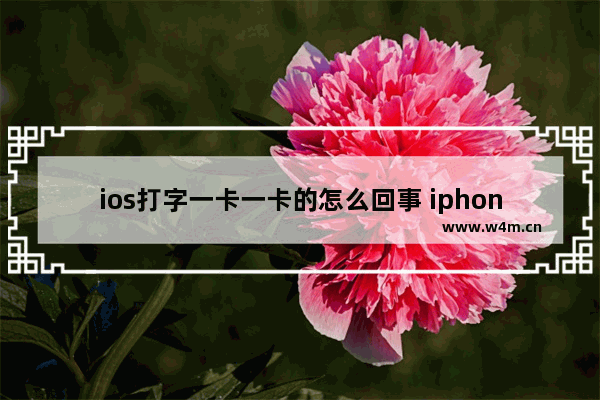 ios打字一卡一卡的怎么回事 iphone打字都卡