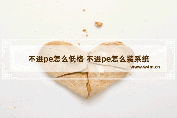 不进pe怎么低格 不进pe怎么装系统