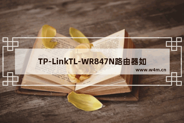 TP-LinkTL-WR847N路由器如何设置桥接？