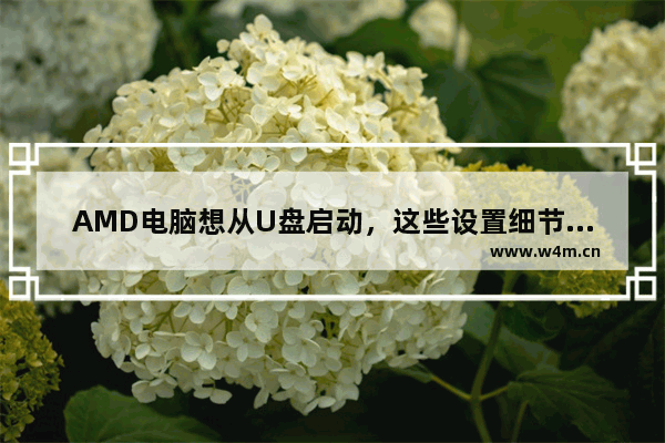 AMD电脑想从U盘启动，这些设置细节得注意