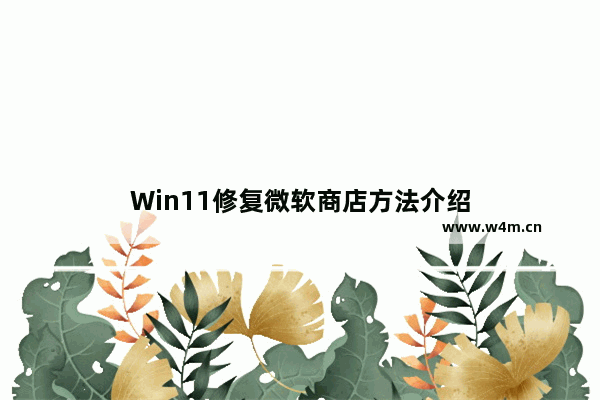 Win11修复微软商店方法介绍