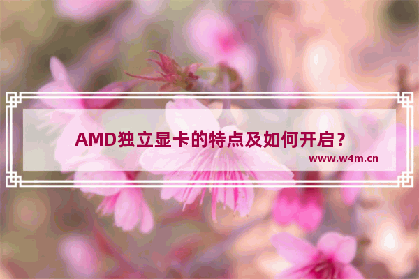 AMD独立显卡的特点及如何开启？