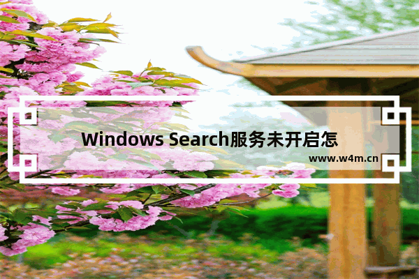 Windows Search服务未开启怎么办 Windows search服务未运行如何处理