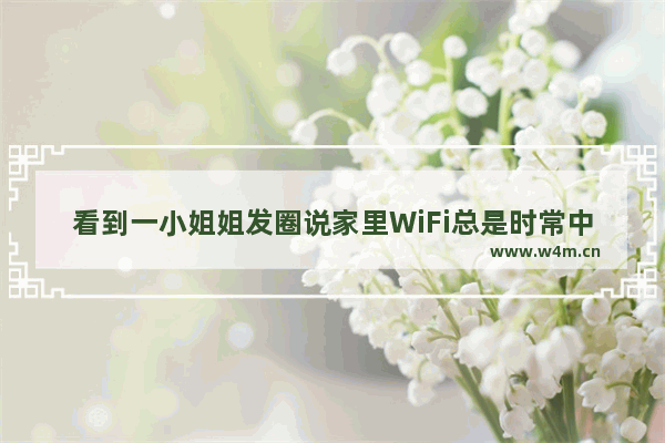 看到一小姐姐发圈说家里WiFi总是时常中断，于是就把路由器重新设置连接了一下