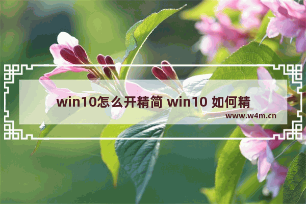 win10怎么开精简 win10 如何精简