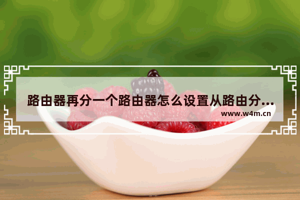 路由器再分一个路由器怎么设置从路由分出来在分一个路由器怎么设置