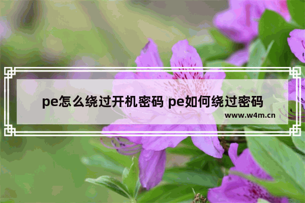 pe怎么绕过开机密码 pe如何绕过密码