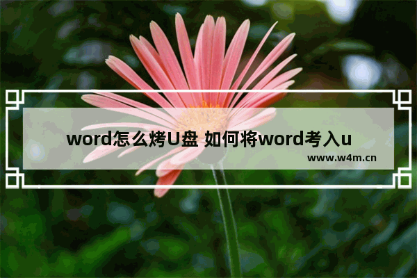 word怎么烤U盘 如何将word考入u盘