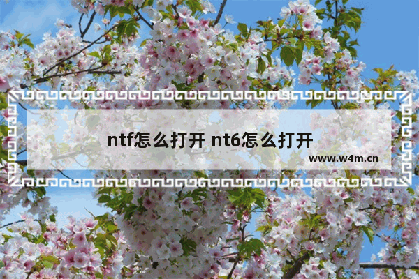 ntf怎么打开 nt6怎么打开